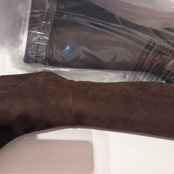 NWT- Knee high Geralda Wedge Boot/ Chocolate Brown tall Boots/ heeled boots - Picture 7 of 16